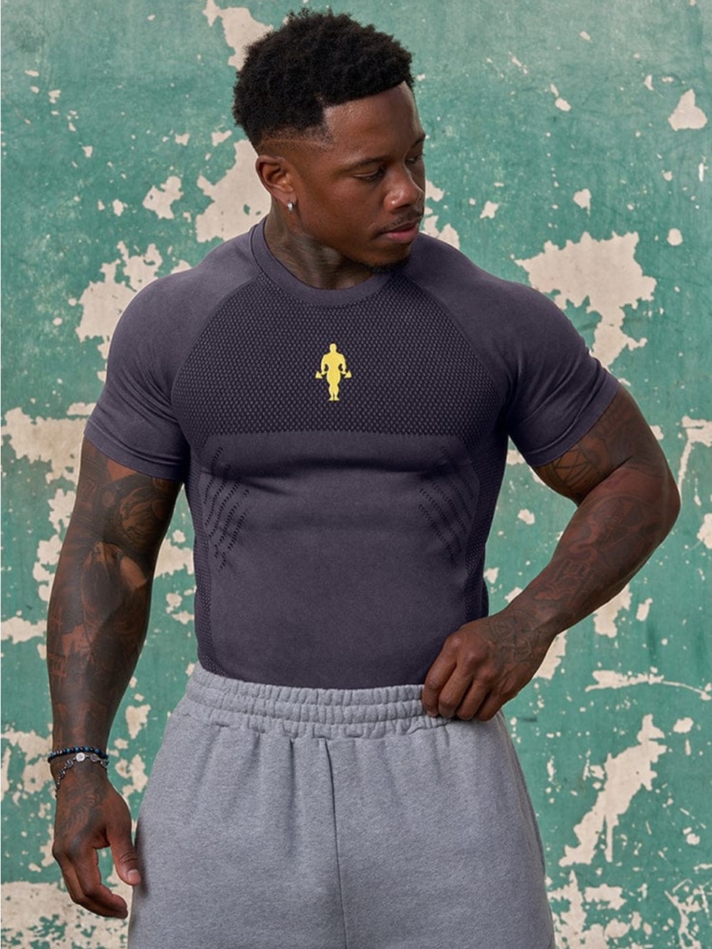 YoungLA 4286 - Gold's Iron Legacy Compression Tee